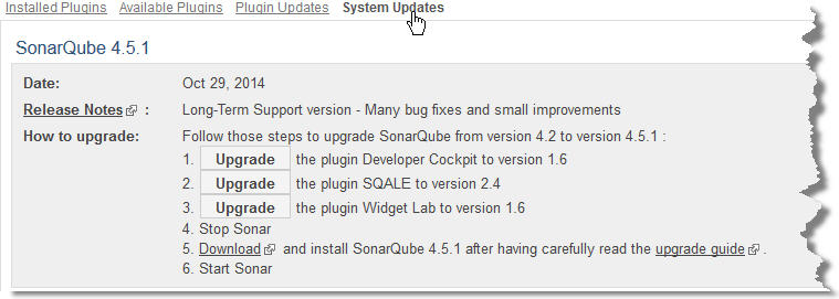 SonarQube Update Center